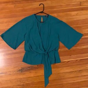 Express Blouse, emerald green, size S/P